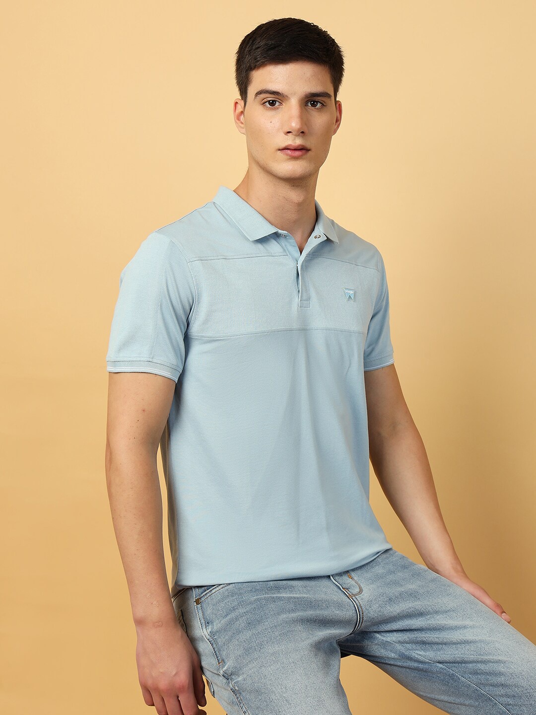 

Wrangler Polo Collar Cotton T-shirt, Blue