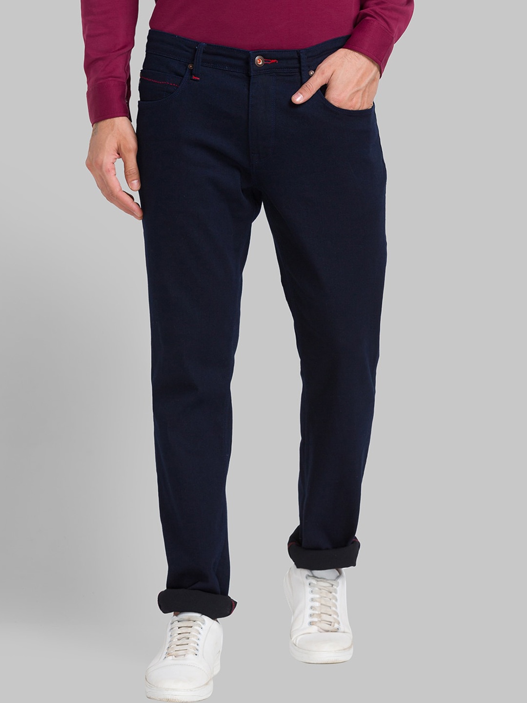 

Raymond Men Clean Look Slim Fit High-Rise Stretchable Jeans, Blue