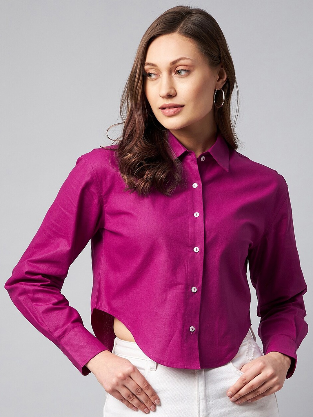 

Chemistry Cotton Casual Shirt, Purple