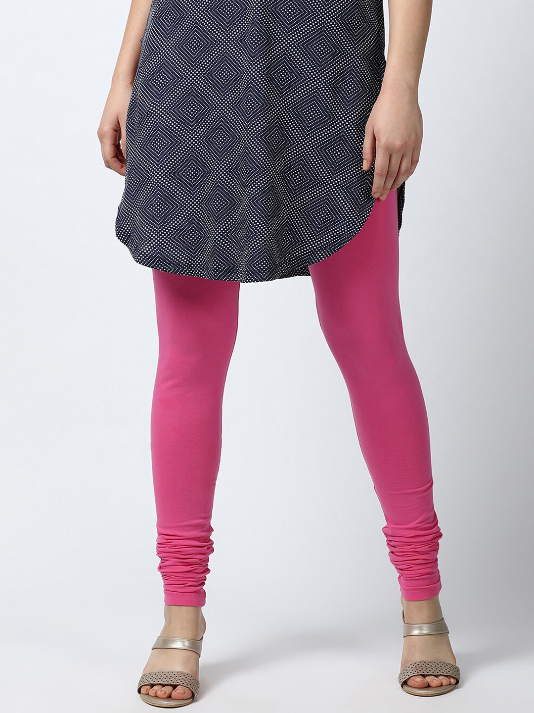 

Goldstroms Churidar-Length Cotton Leggings, Fuchsia