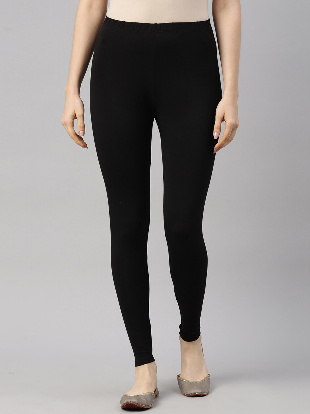 

GOLDSTROMS Mid-Rise Ankle length Leggings, Black