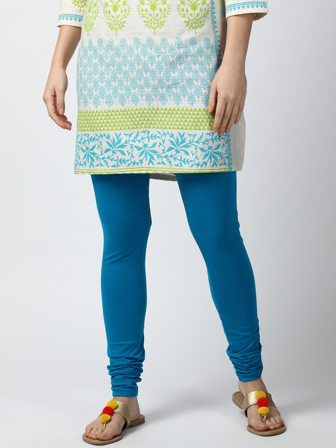 

GOLDSTROMS Mid-Rise Churidar-Length Leggings, Blue