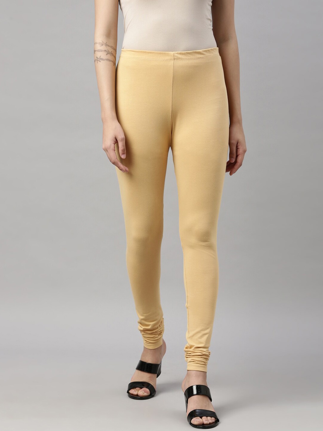 

GOLDSTROMS 4-Way Stretch Churidar-Length Leggings, Beige