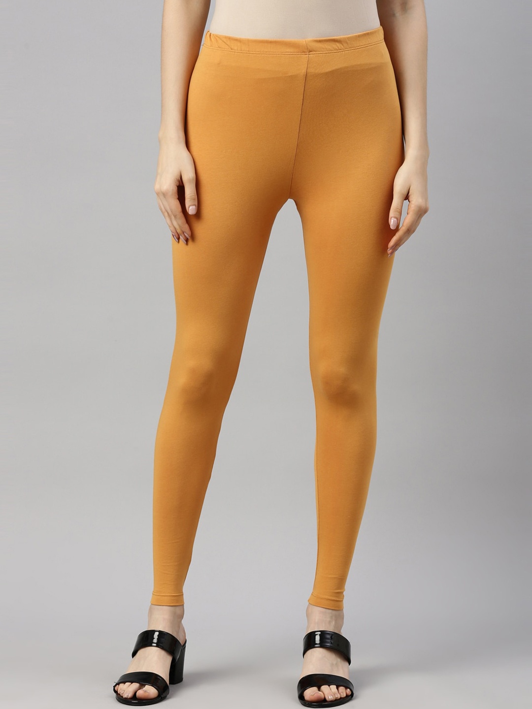 

GOLDSTROMS 4-Way Stretch Ankle Length Leggings, Mustard