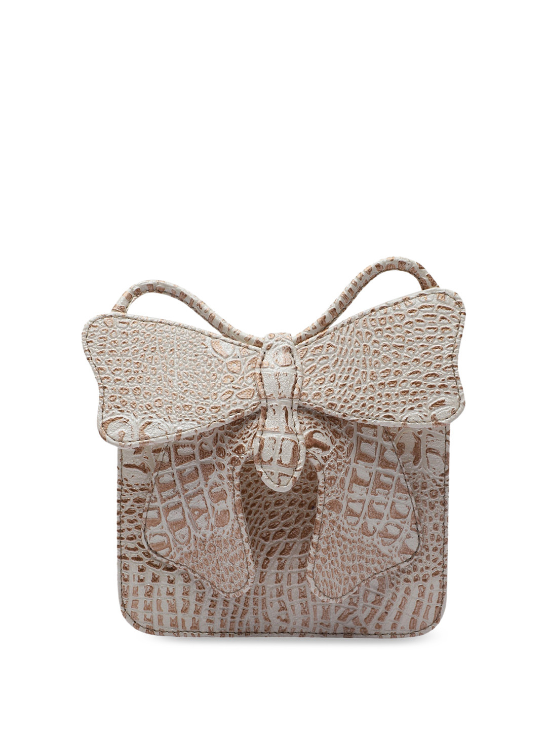

Clotche Textured Structured Sling Bag, Off white