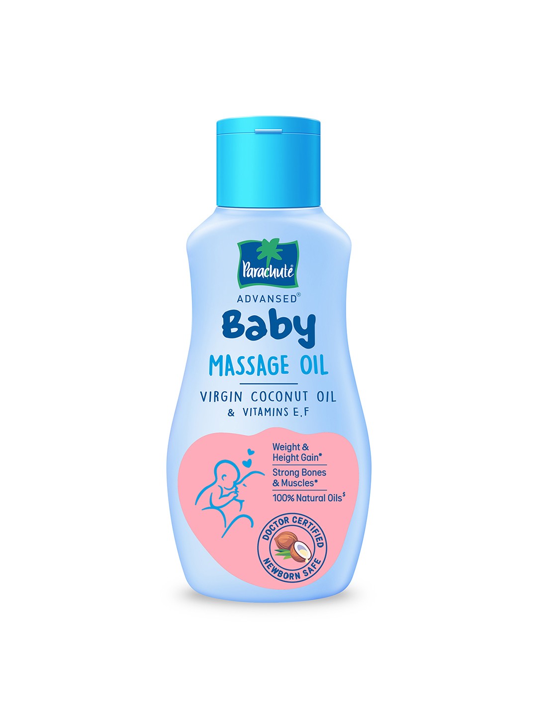 

Parachute Advansed Baby Massage Oil with 100% Virgin Coconut Oil & Vitamins E & F - 200ml, Blue