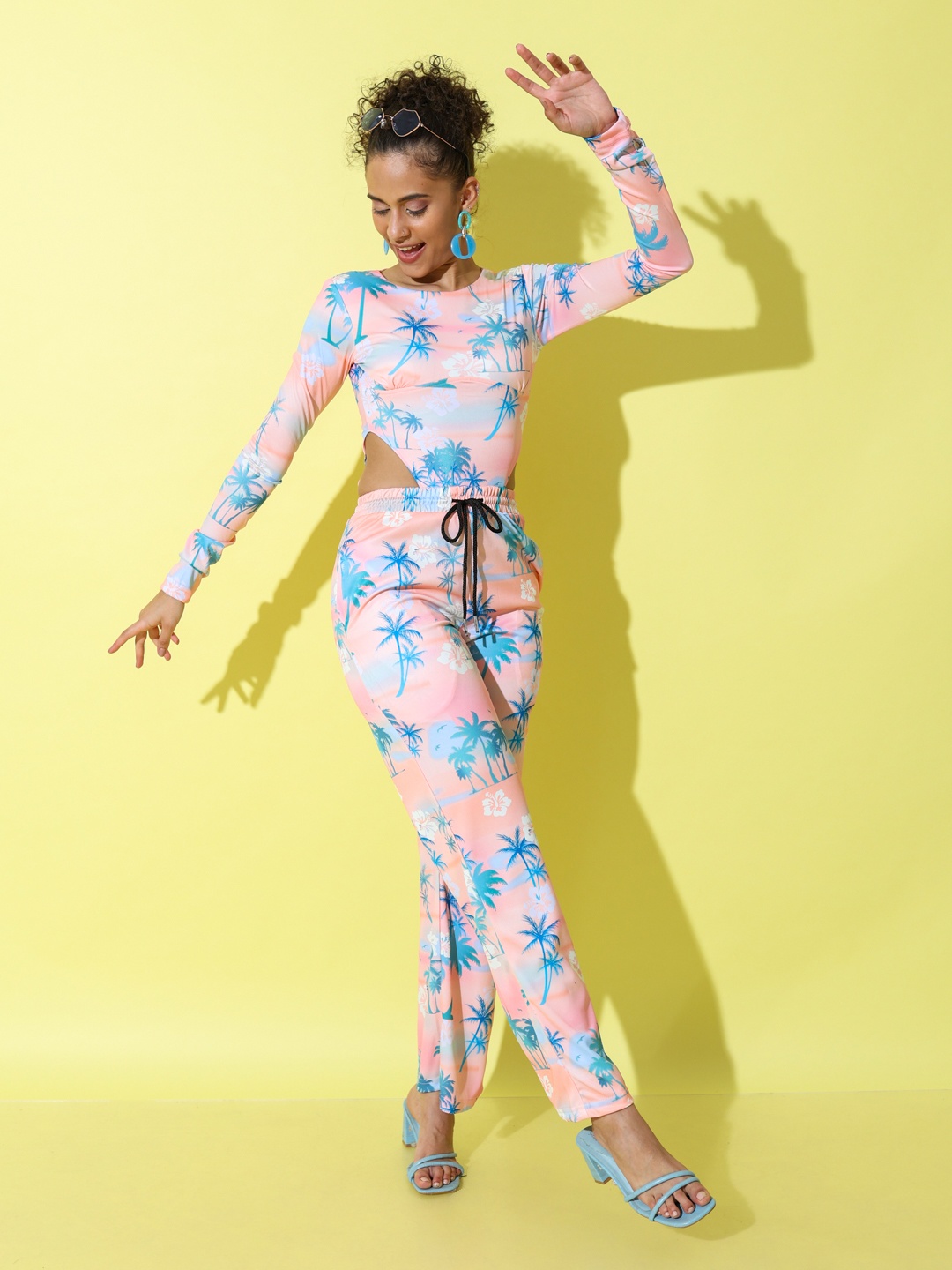 

Stylecast X Hersheinbox Tropical Print Co-Ords, Peach