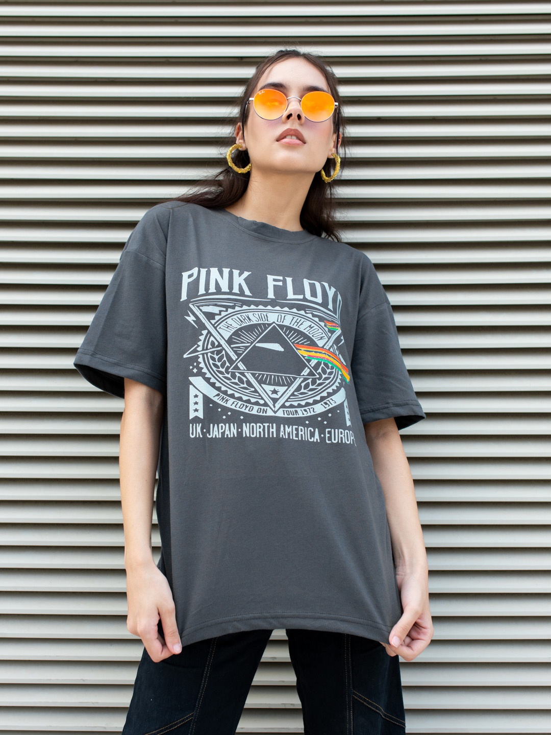 

Stylecast X Hersheinbox Printed Pure Cotton Boxy T-shirt, Grey