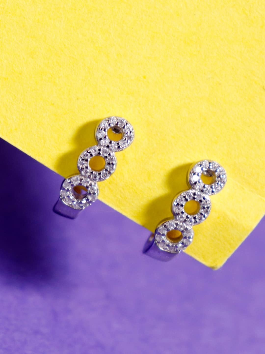 

Zarkan Rhodium-Plated American Diamond 925 Sterling Silver Drop Earrings