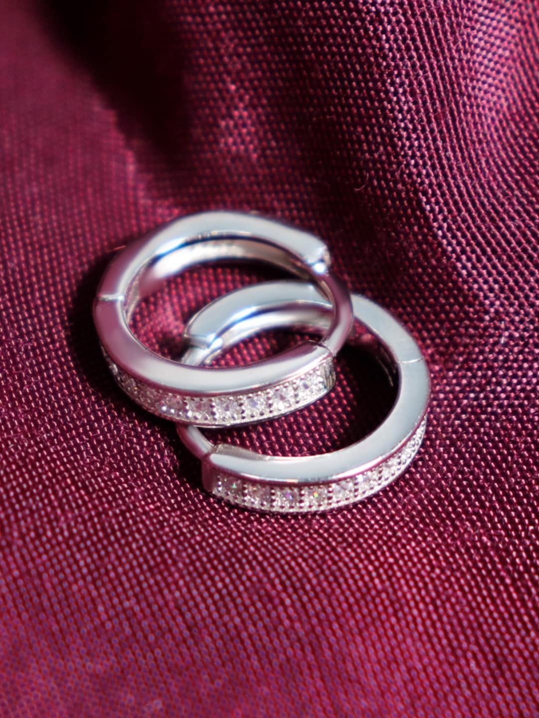 

Zarkan Contemporary Hoop Earrings, Silver