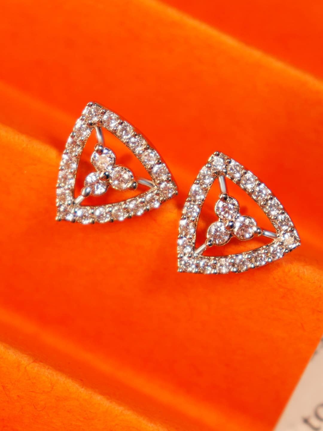 

Zarkan Contemporary Rhodium-Plated Sterling Silver Studs Earrings