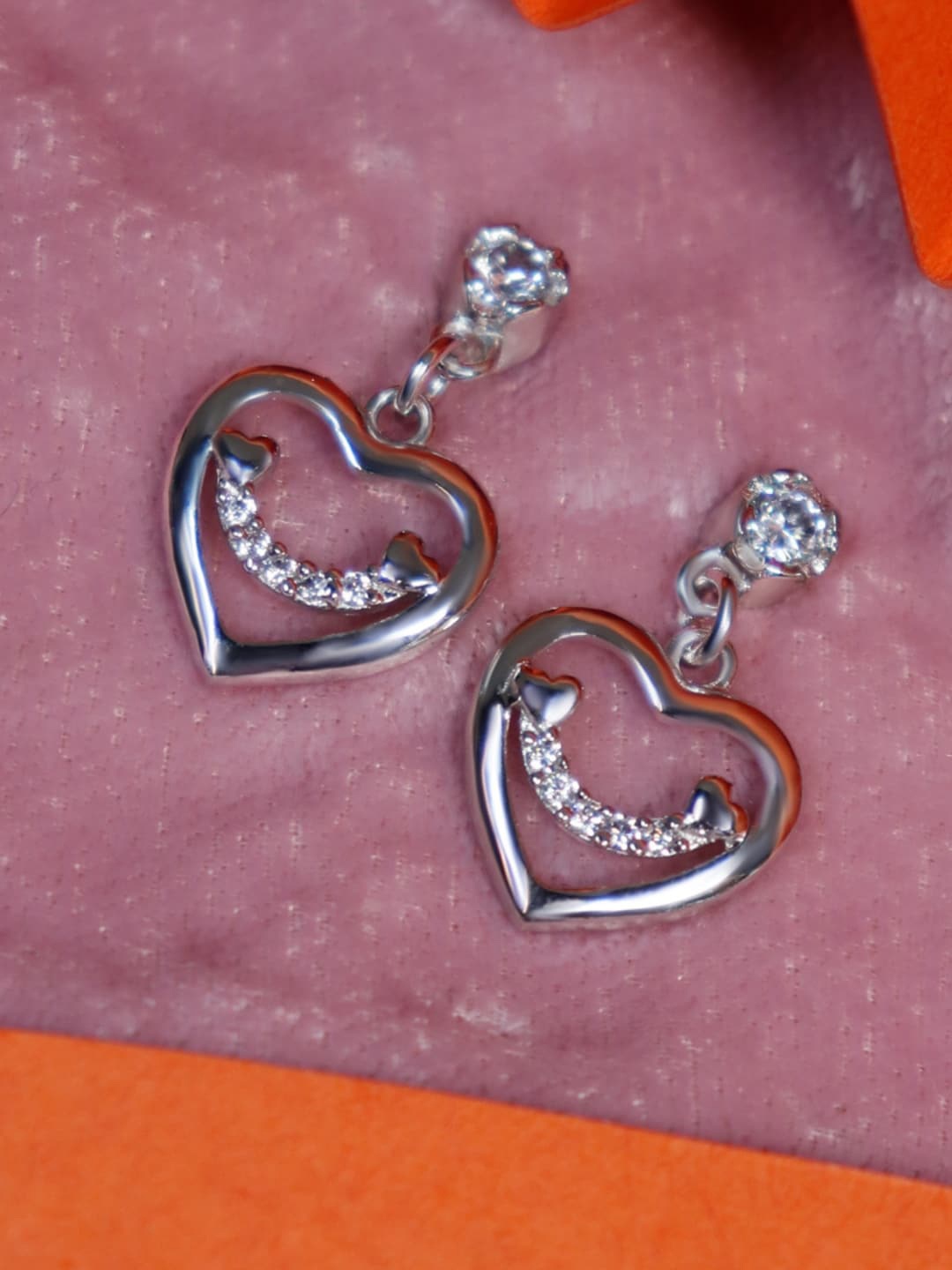 

Zarkan Sterling Silver Rhodium-Plated Contemporary Drop Earrings