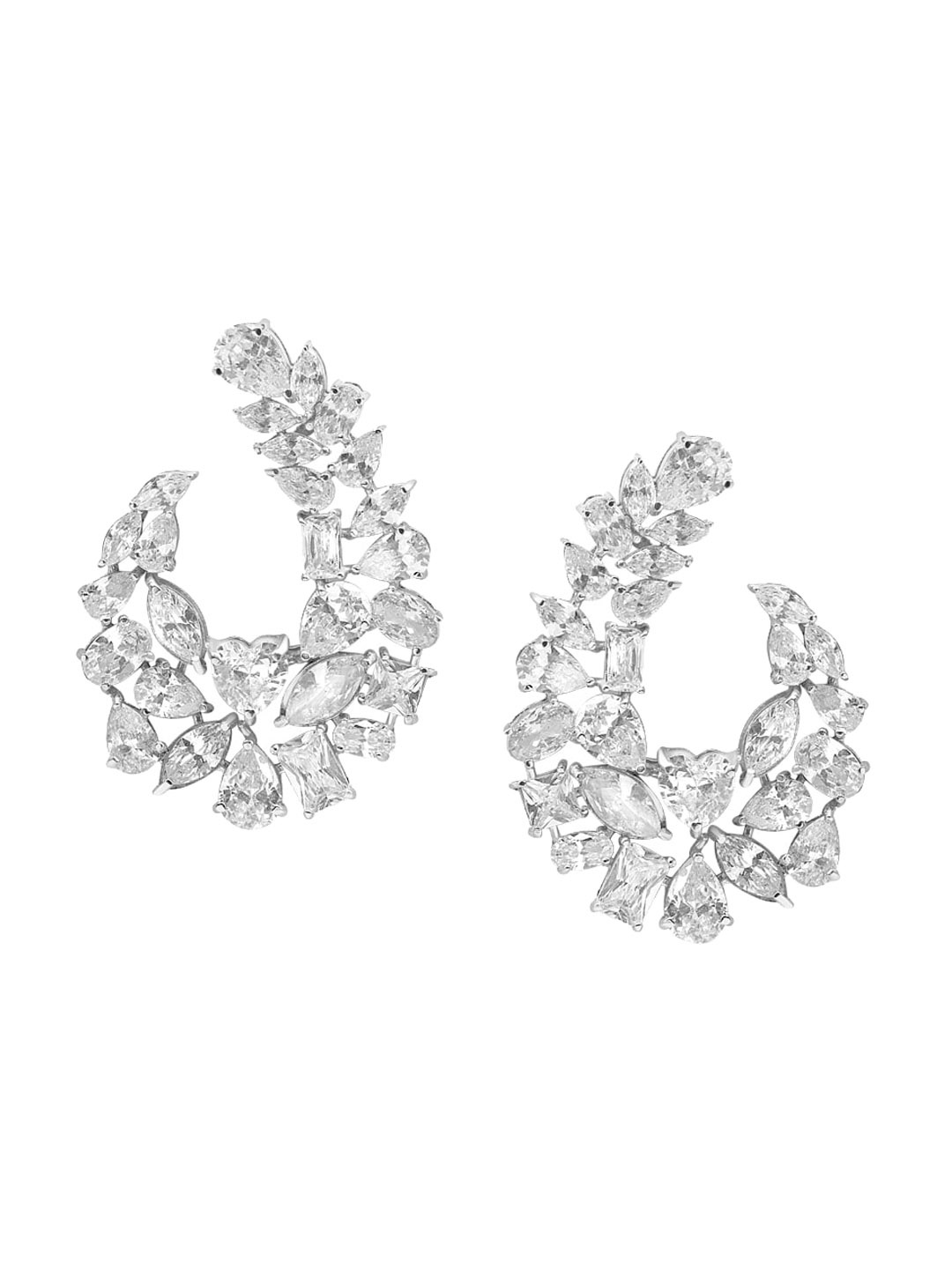 

Zarkan 925 Sterling Silver Zircon-Studded Contemporary Stud Earrings