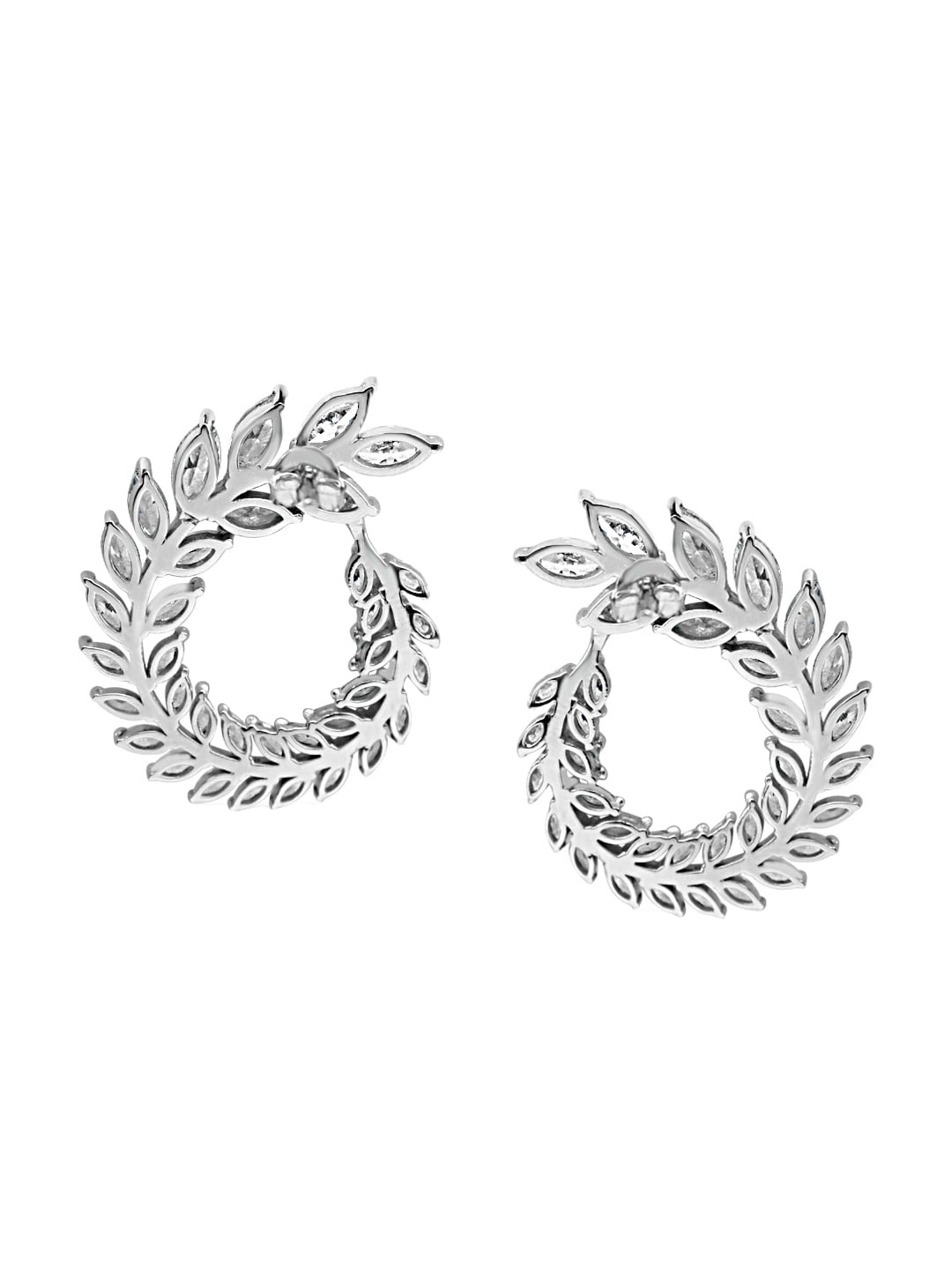 

Zarkan 925 Sterling silver Rhodium-Plated Contemporary Ear Cuff Earrings