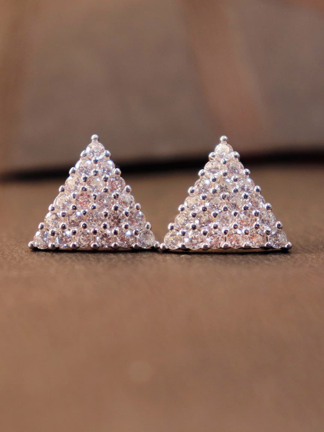 

Zarkan 925 Sterling Silver Geometric AD Studs Earrings