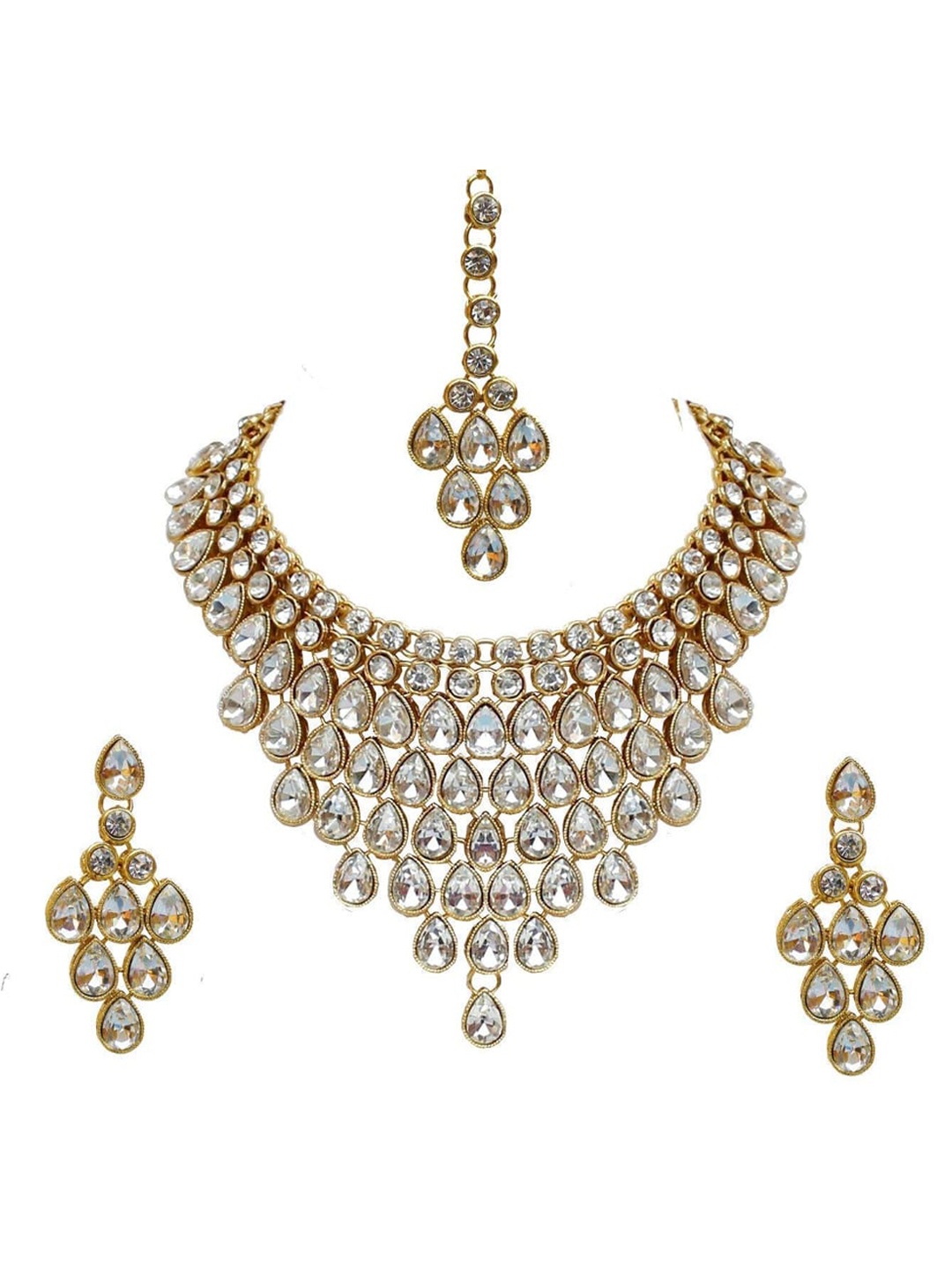 

Anouk Gold-Plated Stone-Studded Jewellery Set