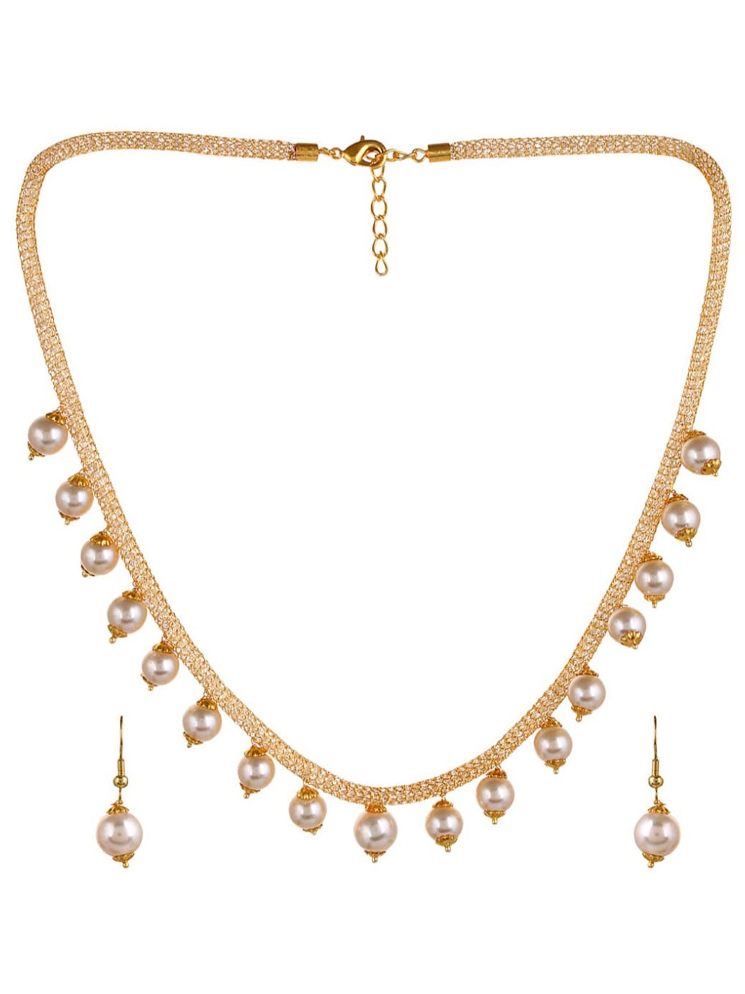 

Anouk Gold-plated Beaded Necklace With Earrings