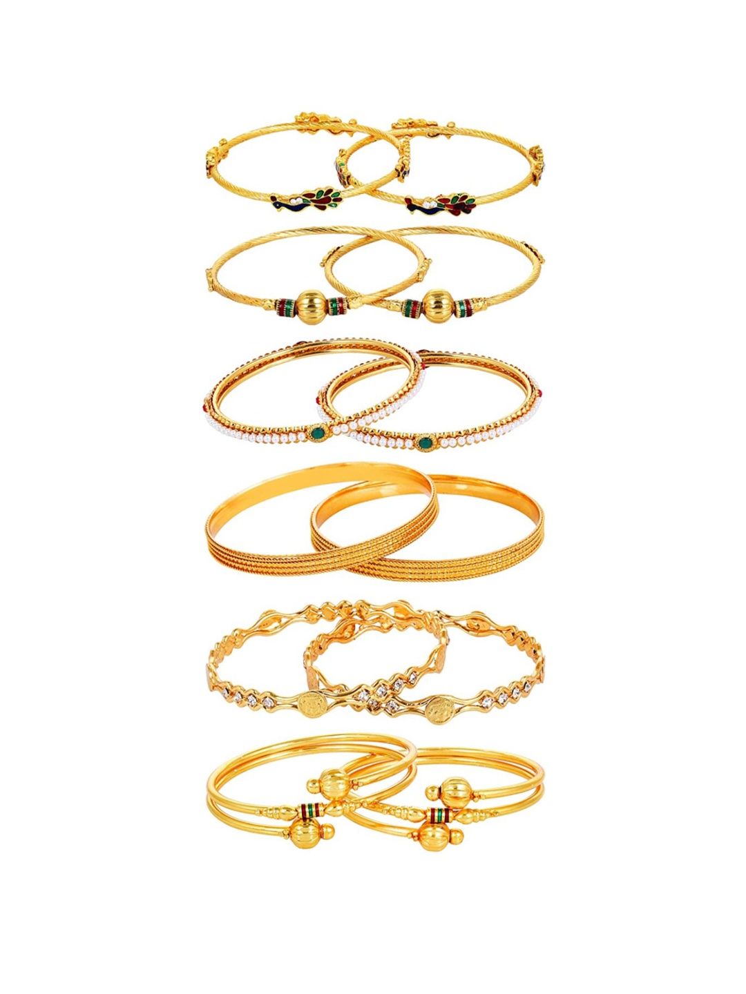 

Anouk Set Of 12 Gold-Plated Bangles