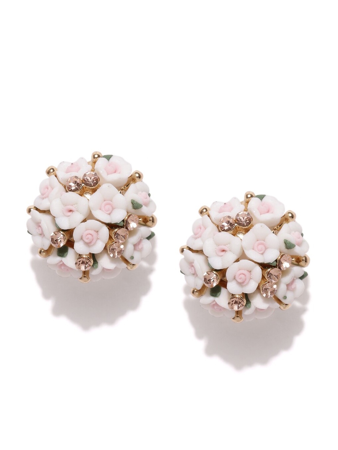

DressBerry Gold-Plated Contemporary Studs Earrings
