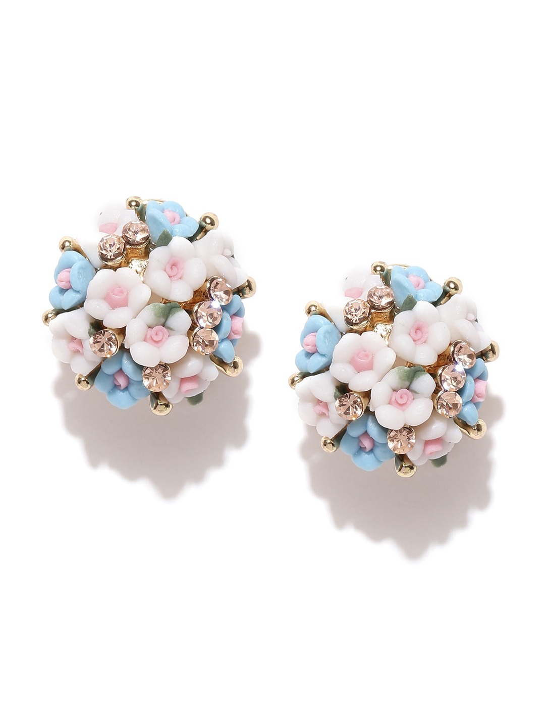 

DressBerry Gold-Plated Contemporary Studs Earrings