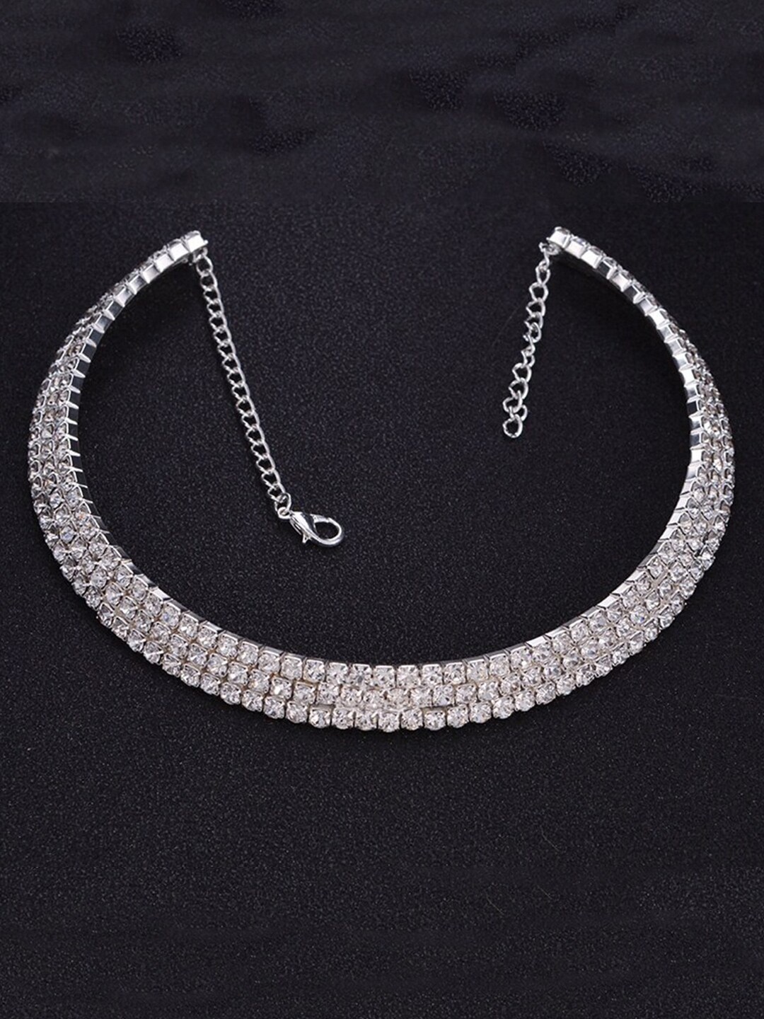 

DressBerry Silver Plated Choker Necklace