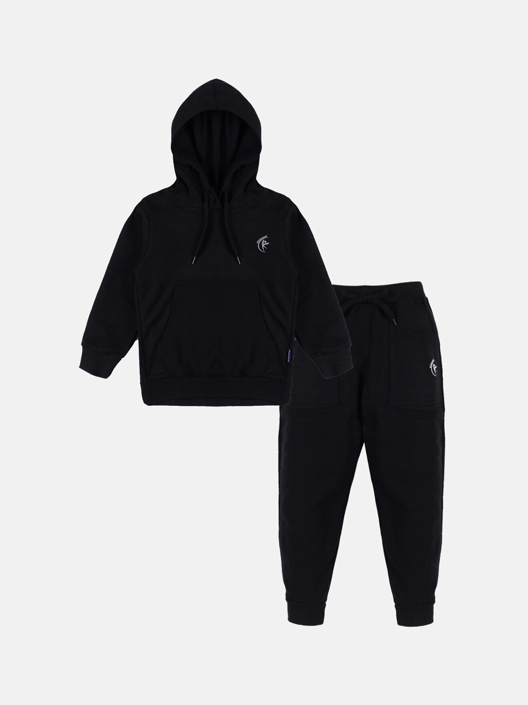 

KiddoPanti Kids Hooded Fleece Tracksuits, Black