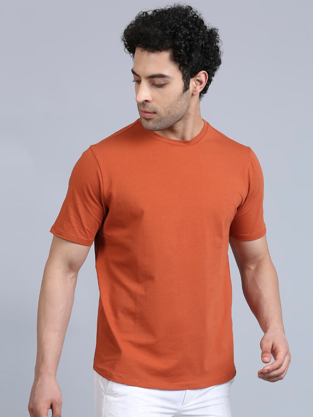 

ONEMILE Round Neck T-shirt, Rust