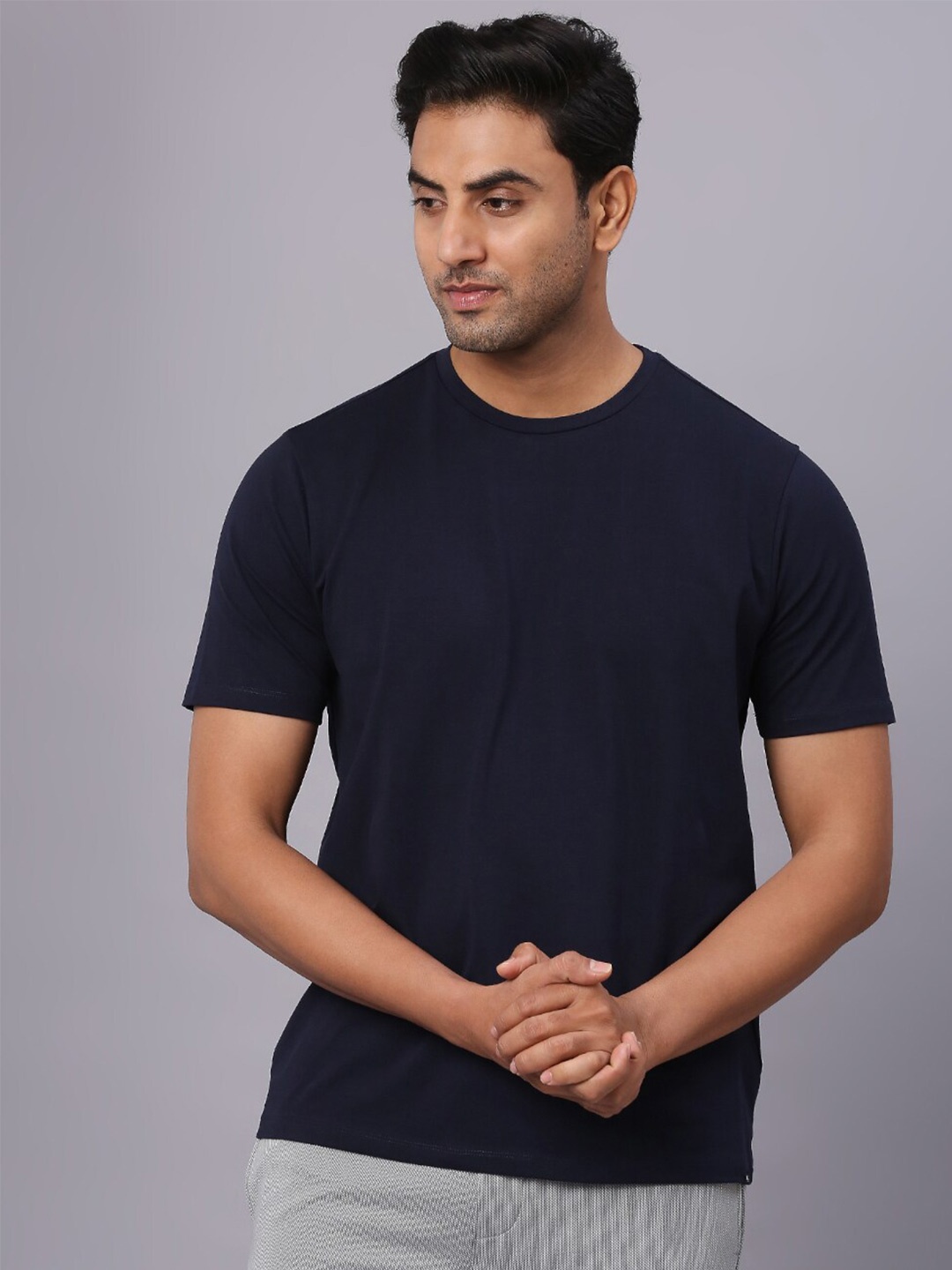 

ONEMILE Round Neck T-shirt, Navy blue