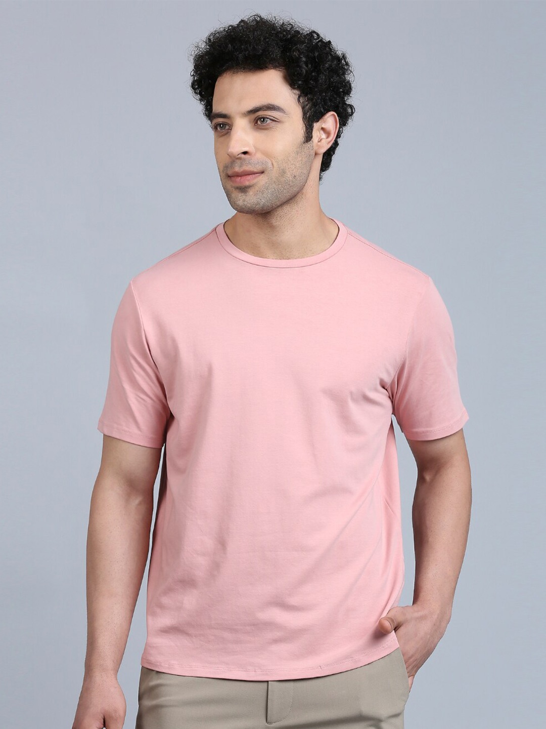 

ONEMILE Round Neck T-shirt, Pink