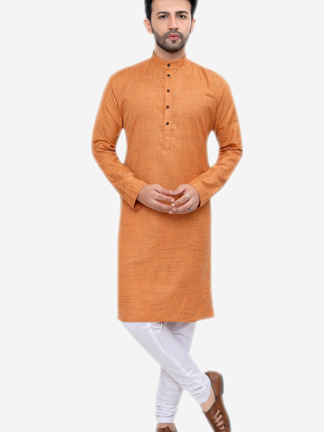 

Authentics Straight Regular Pure Cotton Kurta with Churidar, Brown