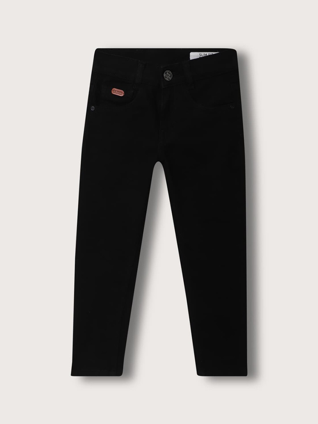 

Blue Giraffe Boys Slim Fit Mid Rise Stretchable Jeans, Black