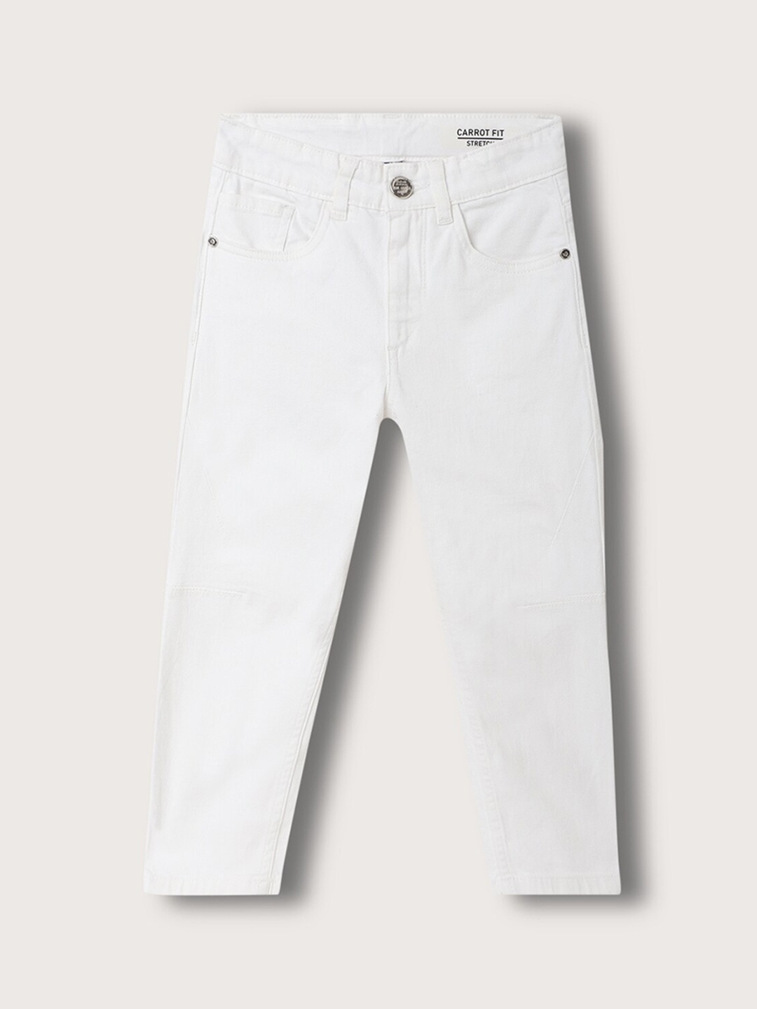 

Blue Giraffe Boys Tapered Fit Clean Look Stretchable Jeans, White