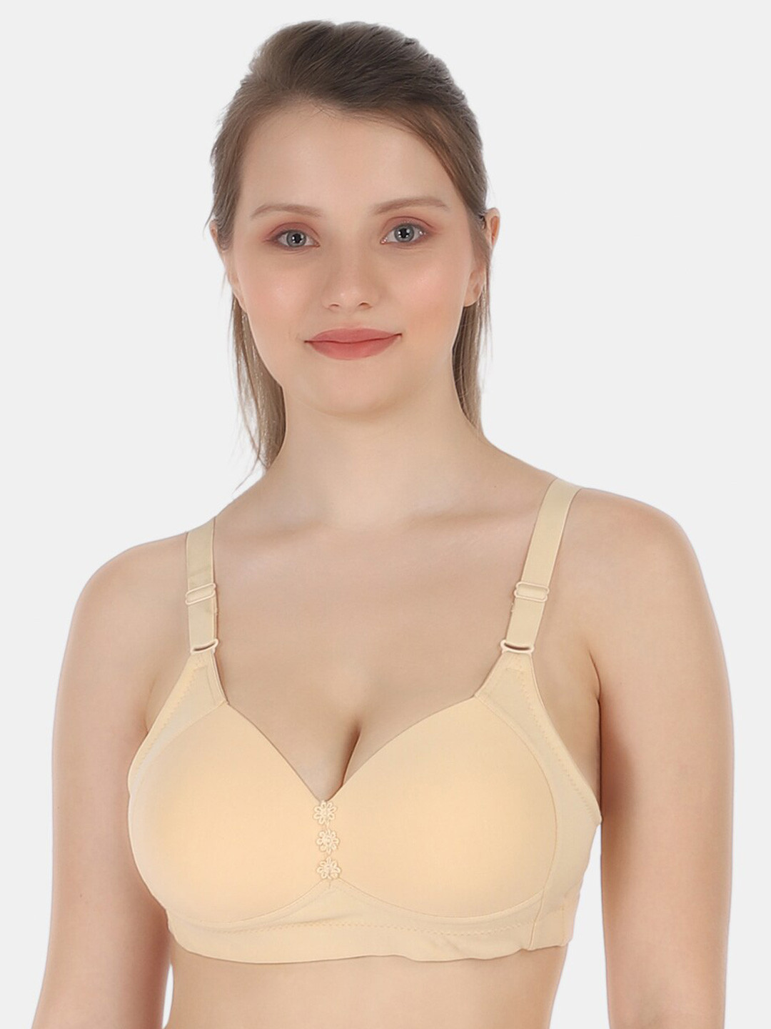 

Tweens Full Coverage All Day Comfort Lightly Padded Cotton Minimizer Bra, Beige