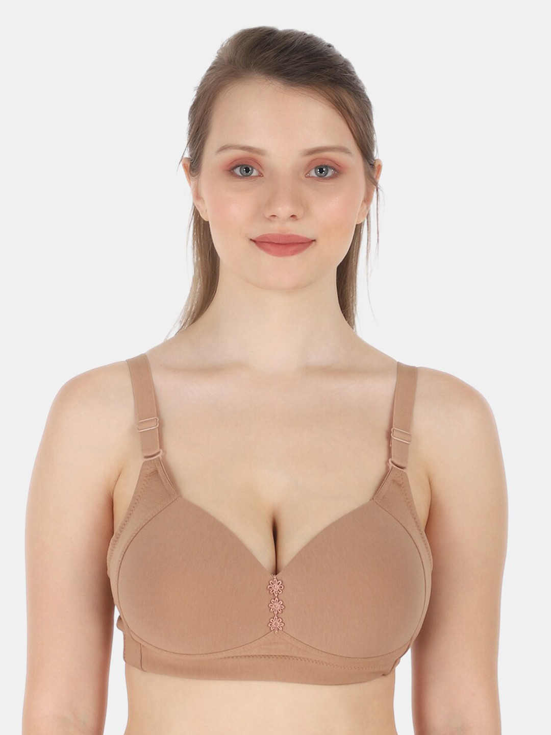 

Tweens Full Coverage All Day Comfort Lightly Padded Cotton Minimizer Bra, Beige