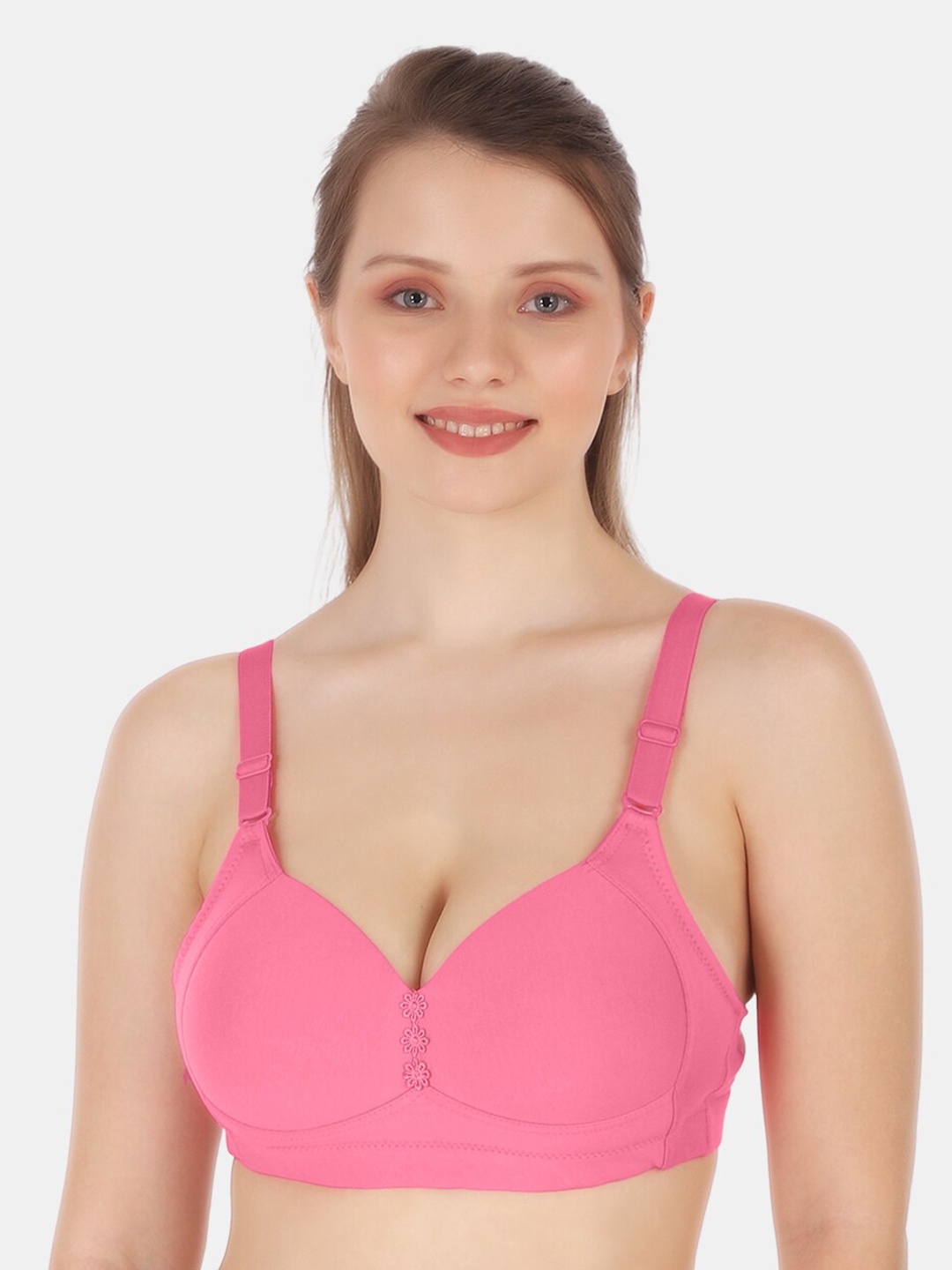 

Tweens Full Coverage All Day Comfort Lightly Padded Cotton Minimizer Bra, Pink