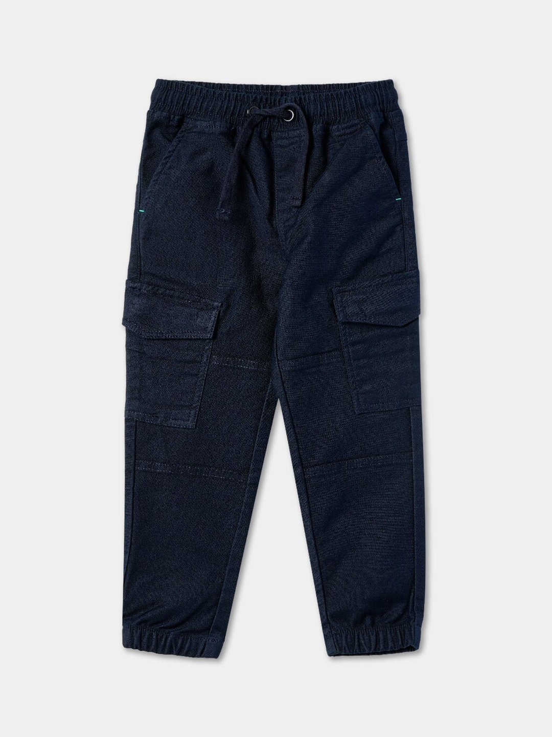 

R&B Boys Cotton Cargos Trousers, Blue