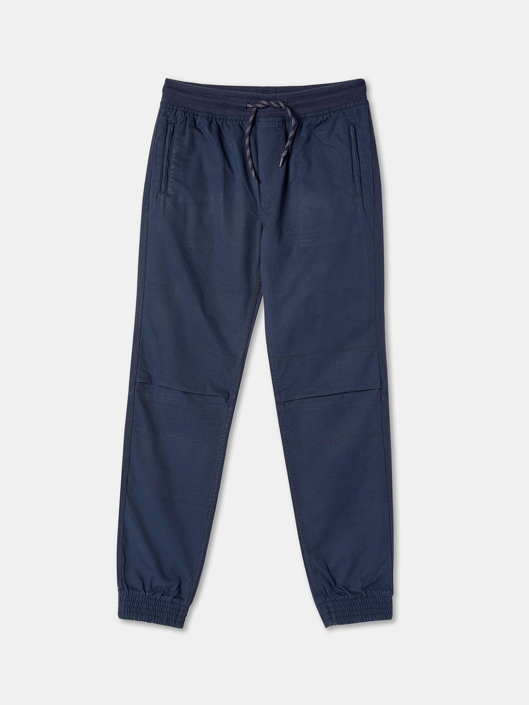 

R&B Boys Mid Rise Cotton Joggers, Blue