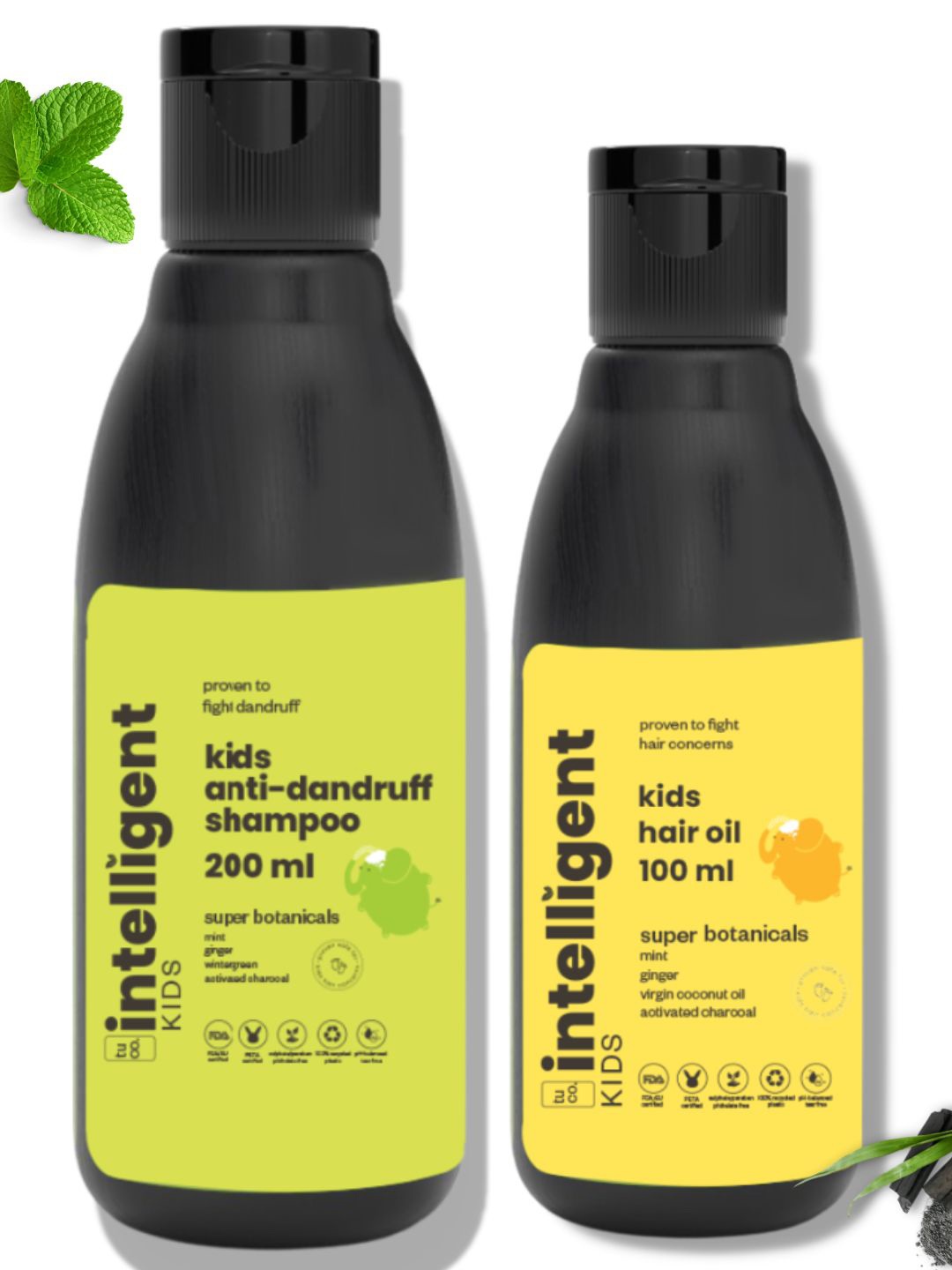 

Tuco Intelligent Kids Anti Dandruff Shampoo - 200ml & Kids Hair Oil - 100ml, Off white