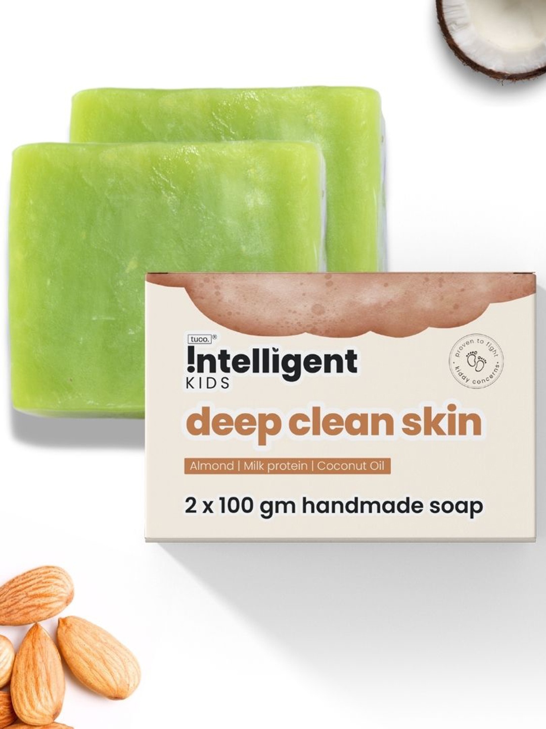 

Tuco Intelligent Set Of 2 Deep Clean Skin Soaps With Neem Oil 100g Each, Green