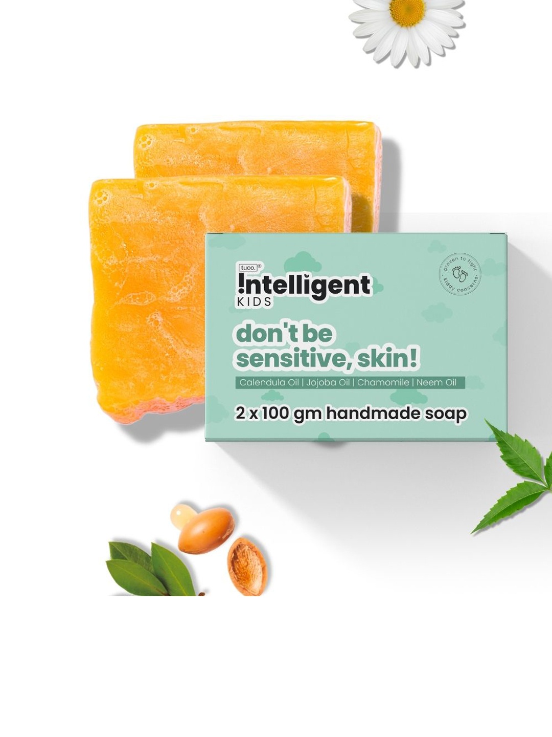 

Tuco Intelligent Dont Be Sensitive 2Pcs Skin Soap For Sensitive Skin 100g Each, Orange