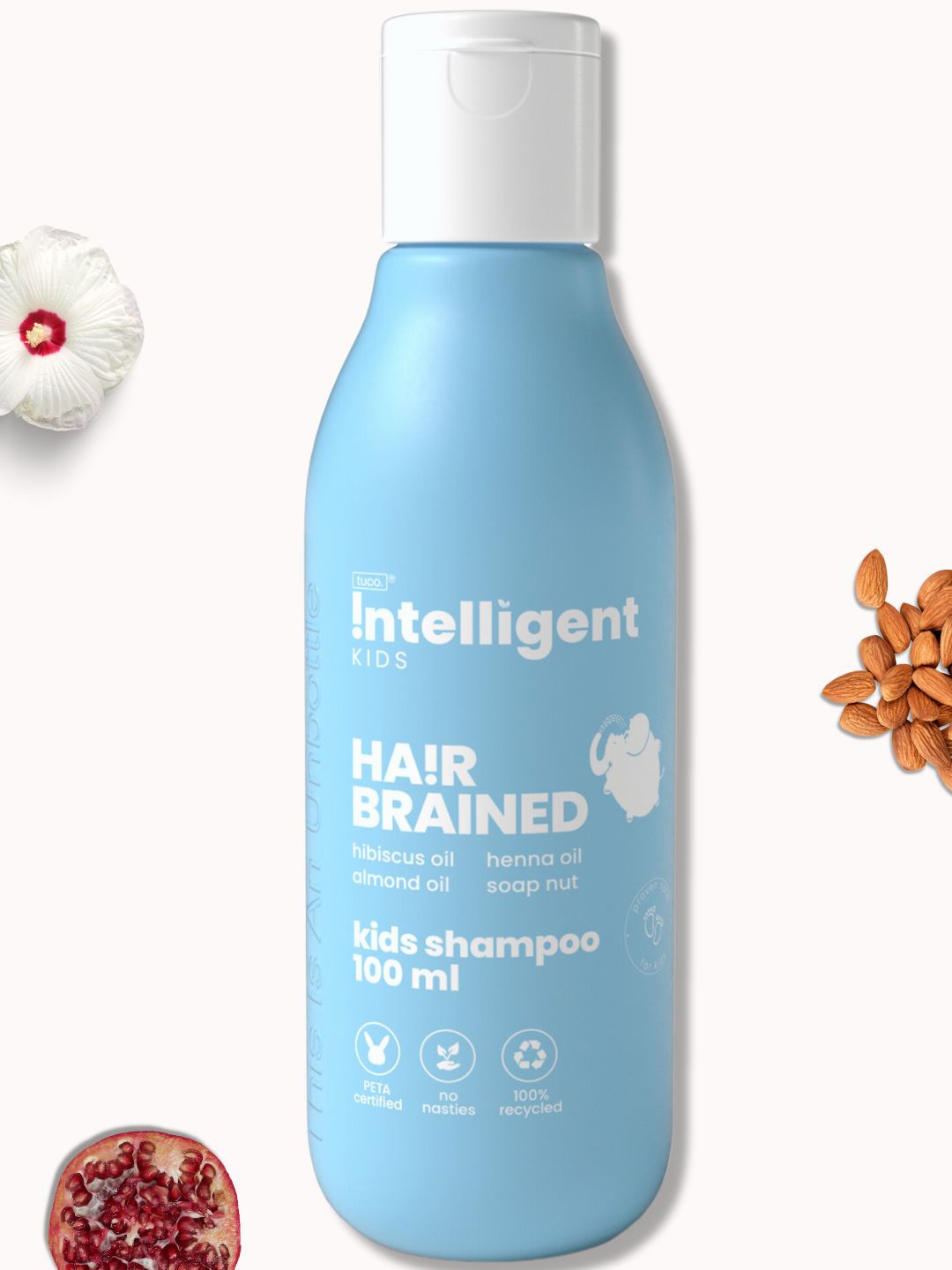 

Tuco Intelligent Kids Hair Brained Shampoo with Hibiscus Oil & Henna Oil - 100 ml, Blue