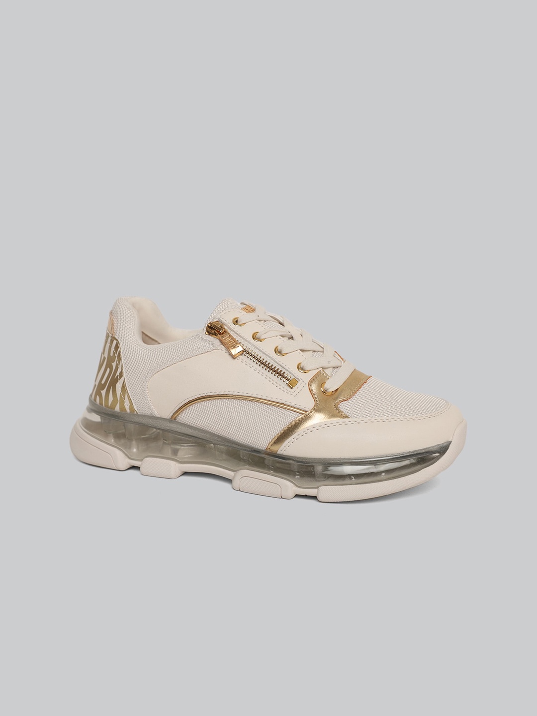

DKNY Women Textured Comfort Insole Sneakers, Beige