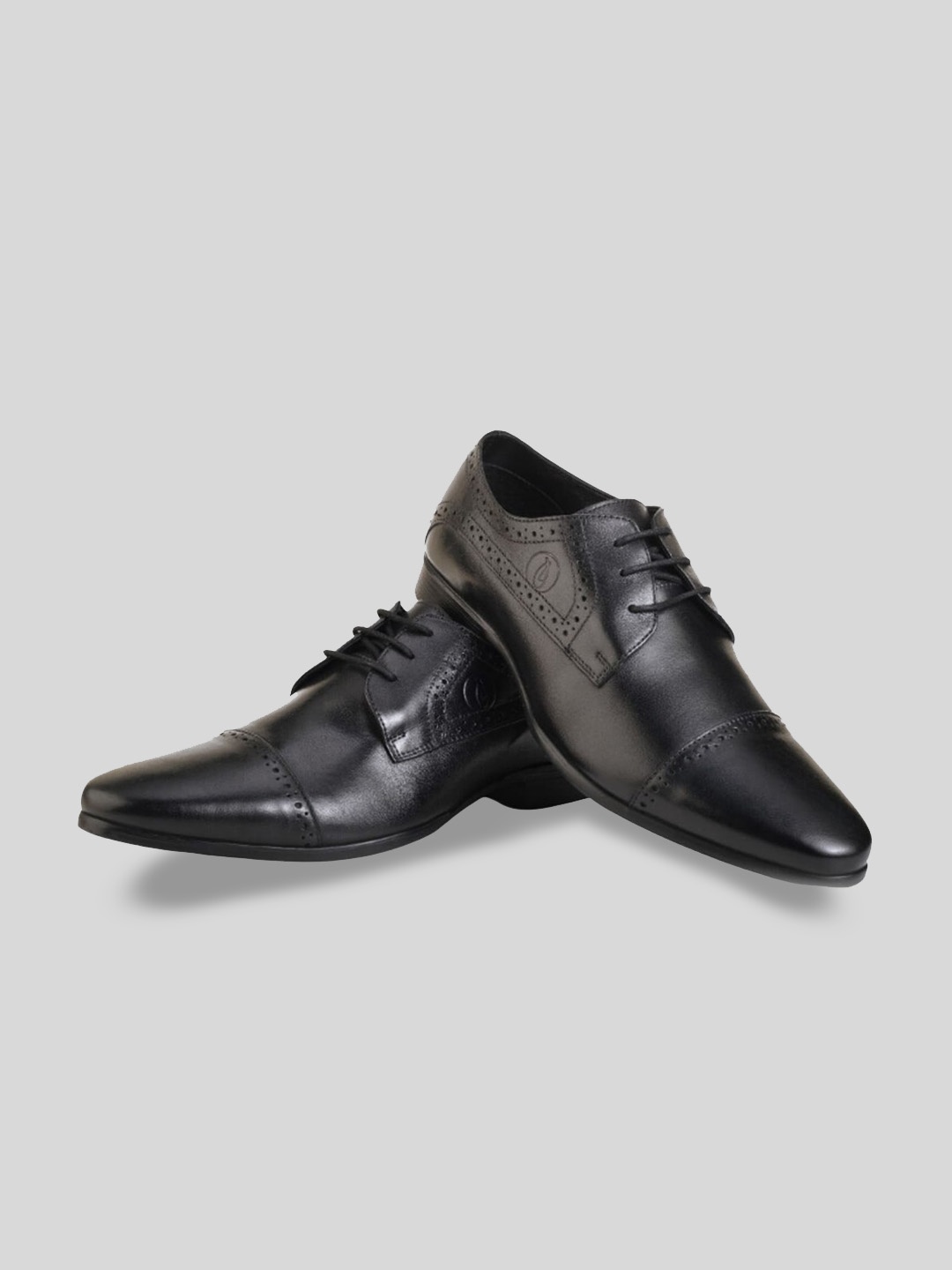 

Jack Rebel Men Textured Leather Formal Derbys, Black