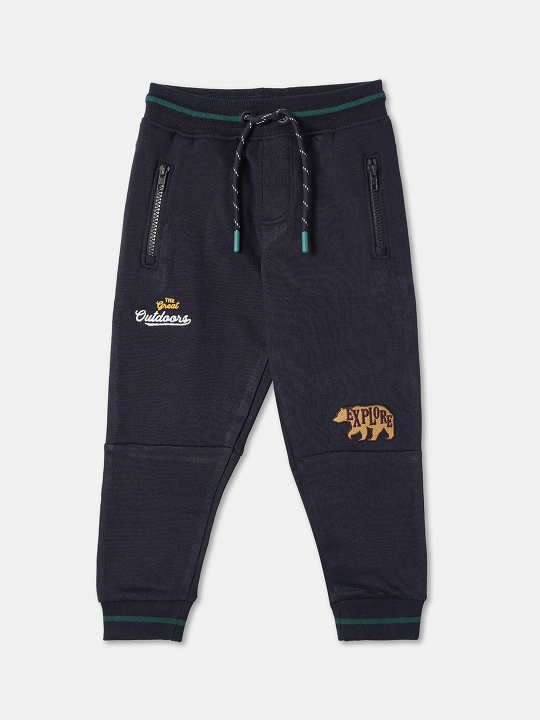 

R&B Boys Pure Cotton Relaxed-Fit Joggers, Blue