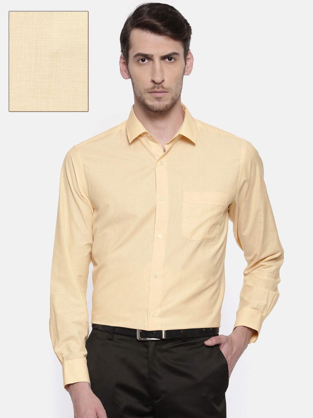 

Peter England Men Orange Nuvo Regular Fit Solid Formal Shirt
