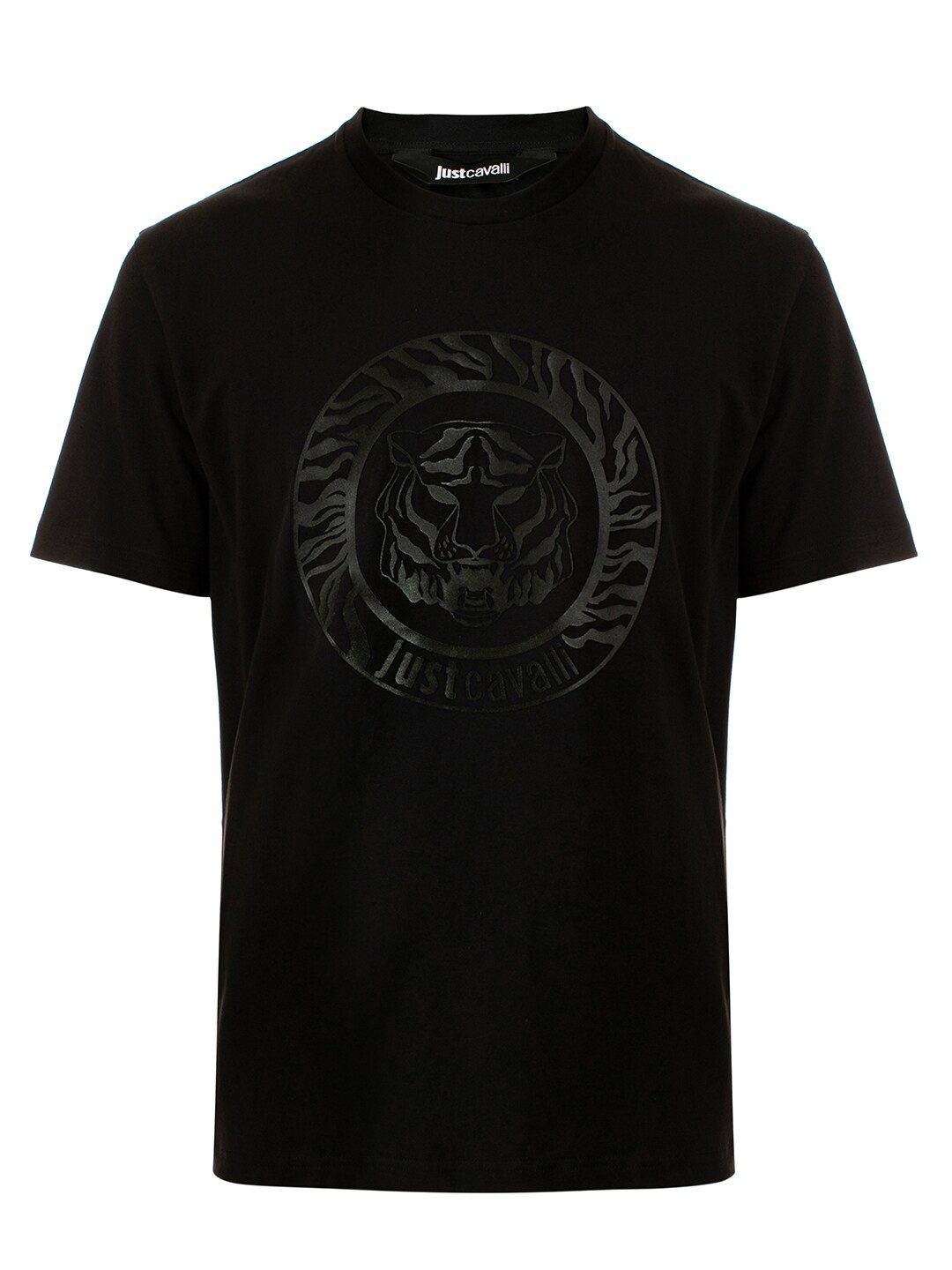 

Just Cavalli Men Black Printed Pockets Slim Fit T-shirt