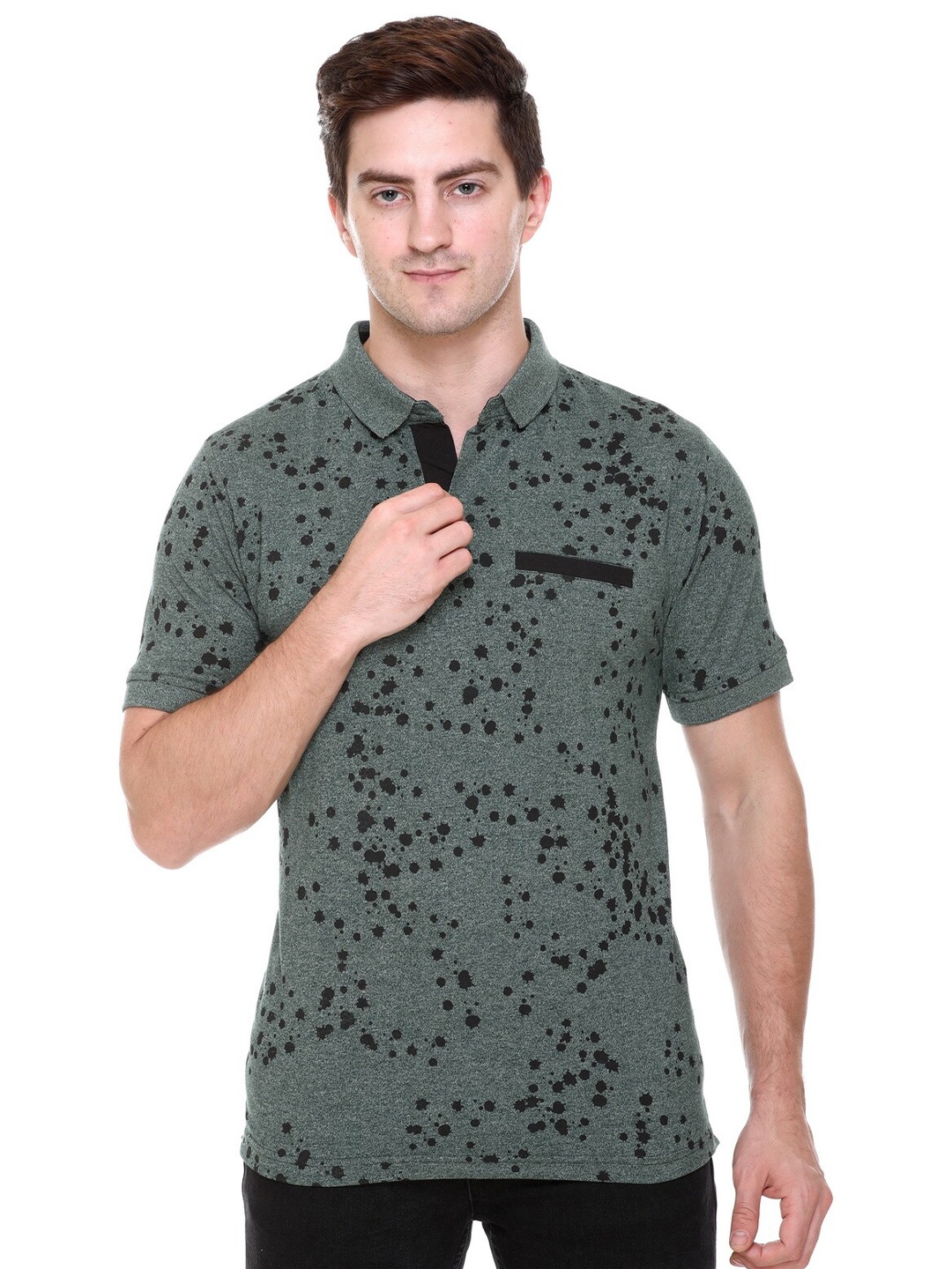 

FCKPLUS Abstract Printed Cotton T-shirt, Green