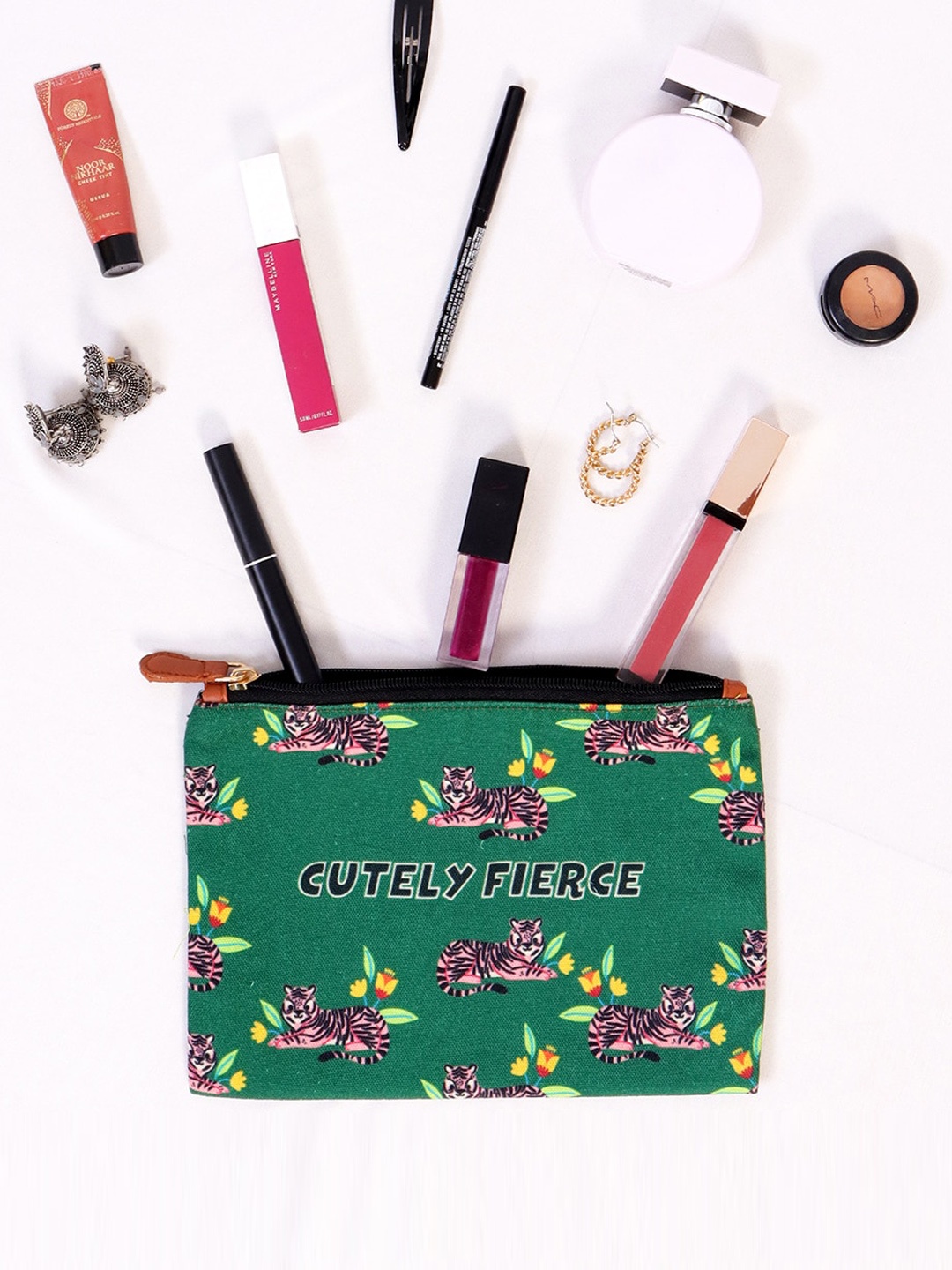 

Happening Hippo Printed Make-Up Pouch, Green