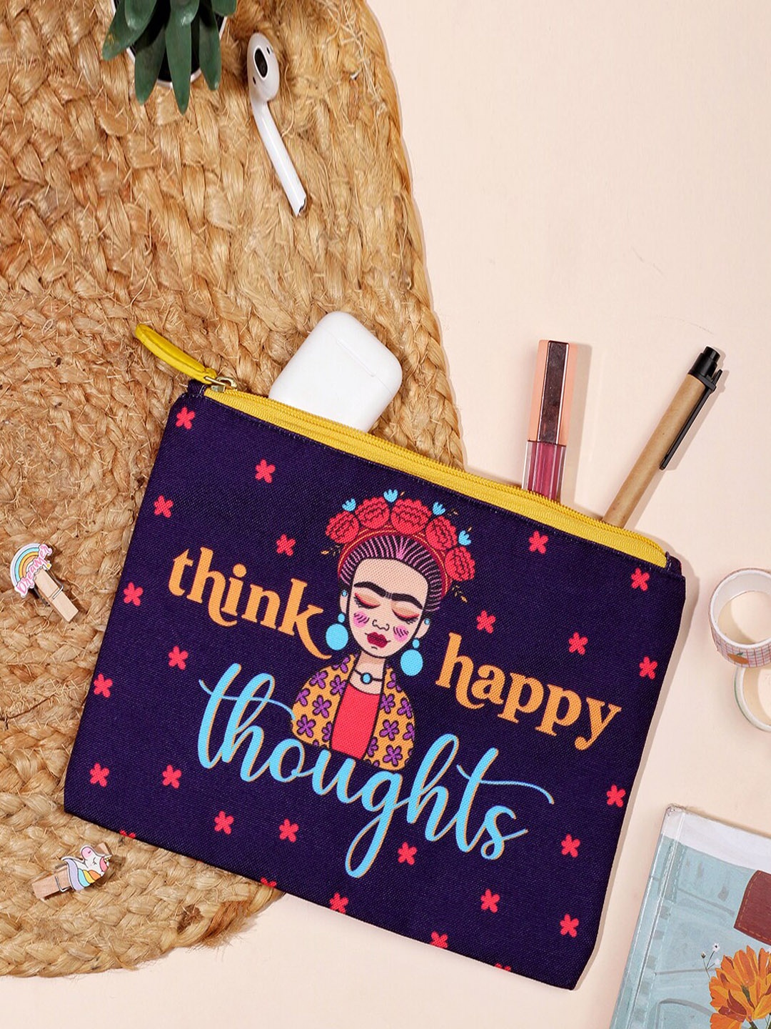 

Happening Hippo Printed Make-Up Pouch, Multi
