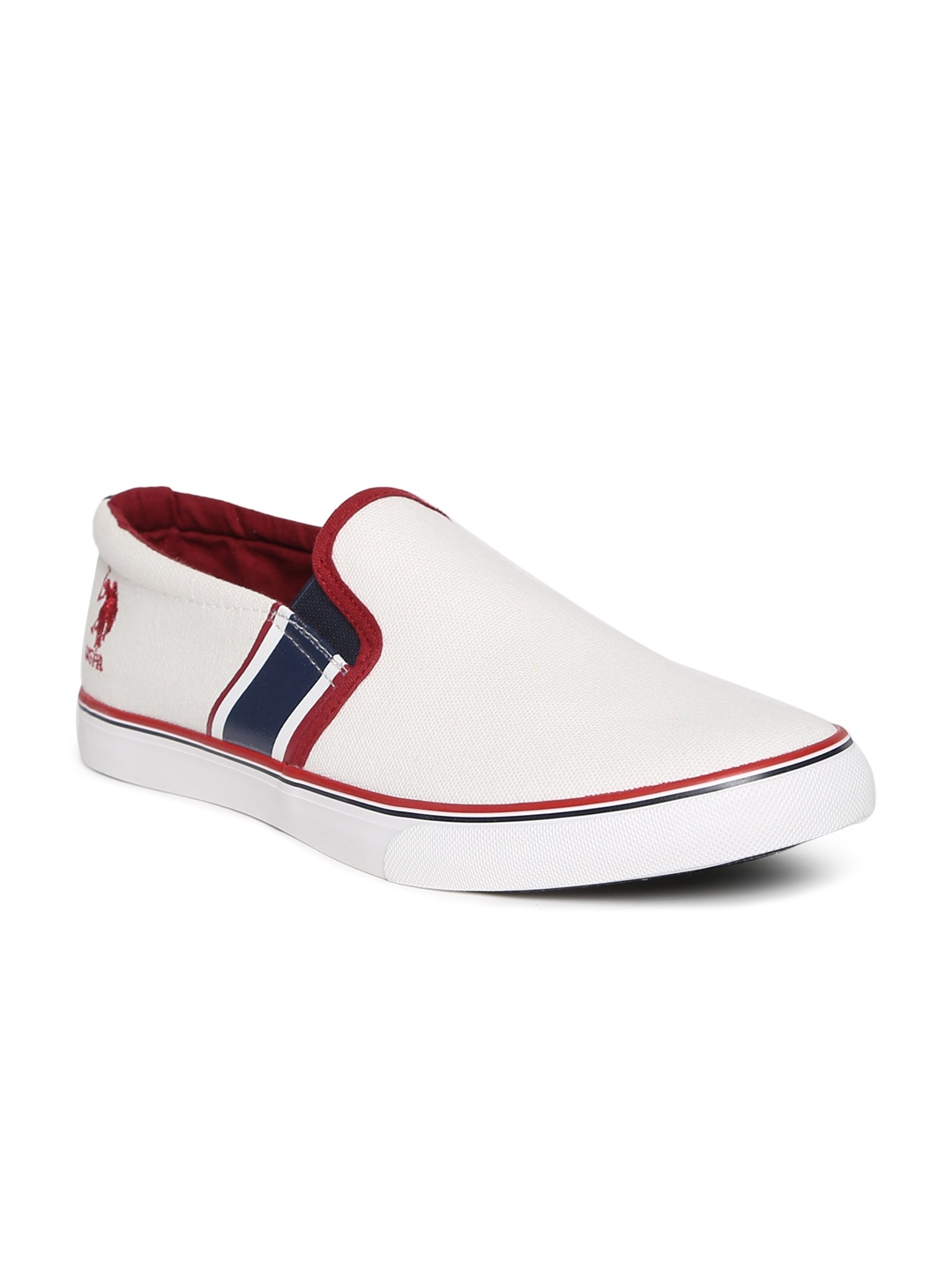 

U.S. Polo Assn. Men Off-White Hooper Slip-On Sneakers